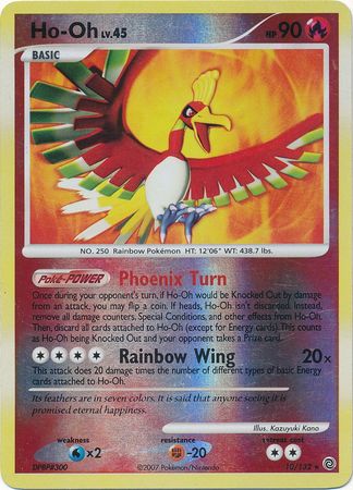 Ho-Oh - 10/132 - Holo Rare - Reverse Holo