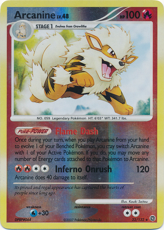 Arcanine - 22/132 - Rare - Reverse Holo