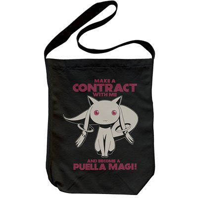 Puella Magi Madoka Magica - Kyubey Shoulder Tote Bag/ Black