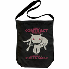 Puella Magi Madoka Magica - Kyubey Shoulder Tote Bag/ Black