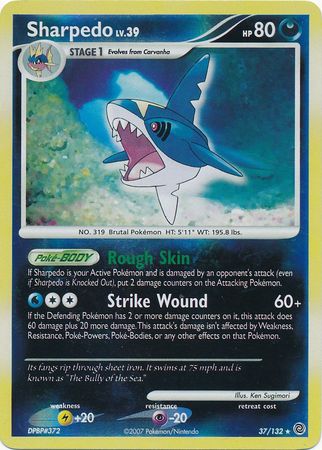 Sharpedo - 37/132 - Rare - Reverse Holo