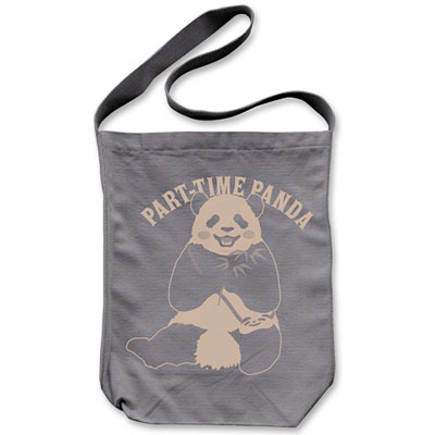 Shirokuma Cafe - Panda-kun Shoulder Tote Bag/ Medium Gray