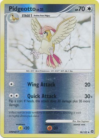 Pidgeotto - 58/132 - Uncommon - Reverse Holo