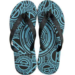 Ghost in the Shell - Laughing Man Beach Sandals / Black