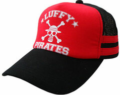 TV Anime ONE PIECE - Straw Hat Pirates Skull College Style Cap/ RED