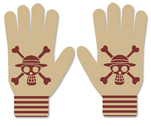 TV Anime ONE PIECE - Pirate Flag Gloves/ BEIGE