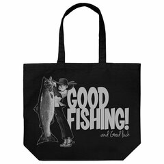 Tsurikichi Sanpei - Sanpei's Good Fishing! Large Tote Bag/BLACK