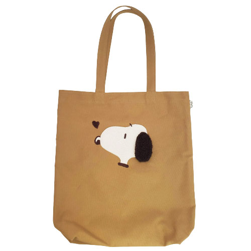 PEANUTS SN moco Brown Square Tote Bag Mocha