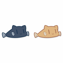 Slow Loop Hiyori & Hoharu, Sea Nyan Embroidery Patch (Iron/Sticker) Set