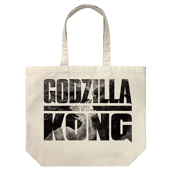Godzilla vs Kong Logo Large Tote Bag /NATURAL