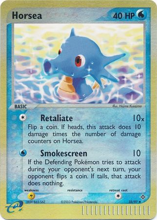 Horsea - 33/97 - Uncommon - Reverse Holo