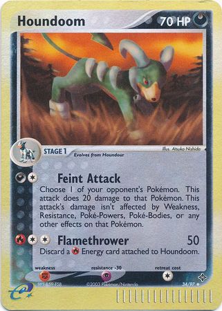 Houndoom - 34/97 - Uncommon - Reverse Holo