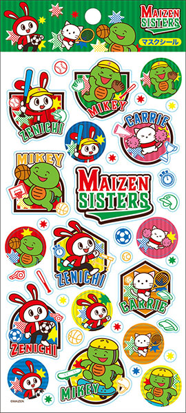 Maizen Sisters Mask Sticker (2) Badge