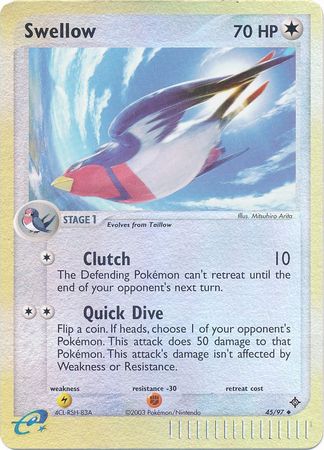 Swellow - 45/97 - Uncommon - Reverse Holo