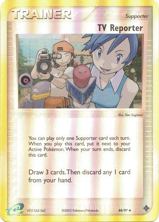 TV Reporter - 88/97 - Uncommon - Reverse Holo