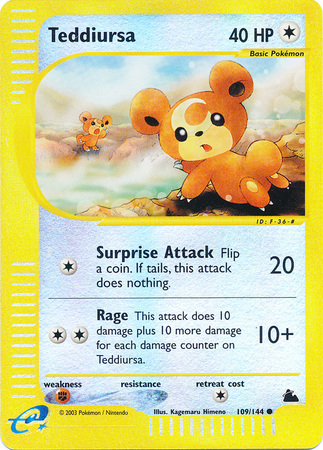 Teddiursa - 109/144 - Common - Reverse Holo