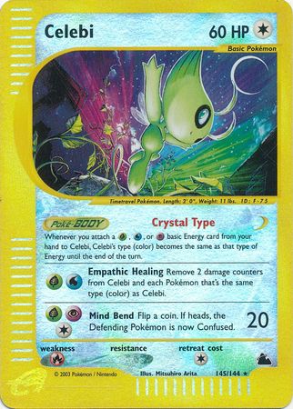 Celebi - 145/144 - Holo Rare - Reverse Holo