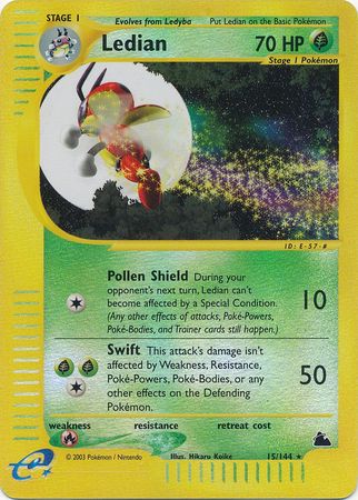 Ledian - 15/144 - Rare - Reverse Holo