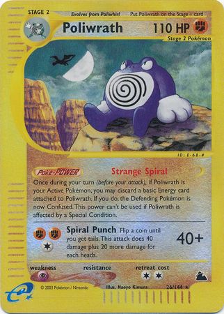 Poliwrath - 26/144 - Rare - Reverse Holo