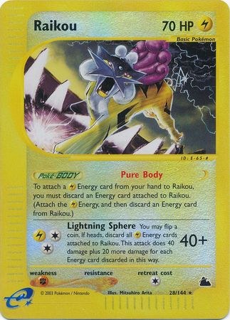 Raikou - 28/144 - Rare - Reverse Holo