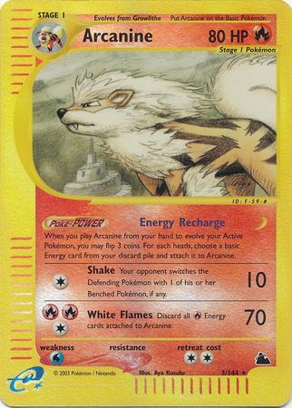 Arcanine - 3/144 - Rare - Reverse Holo