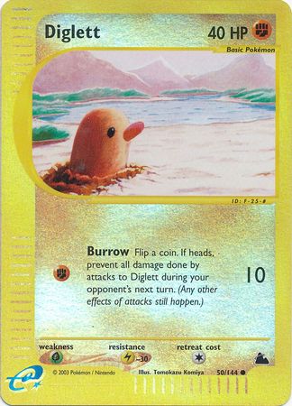 Diglett - 50/144 - Common - Reverse Holo