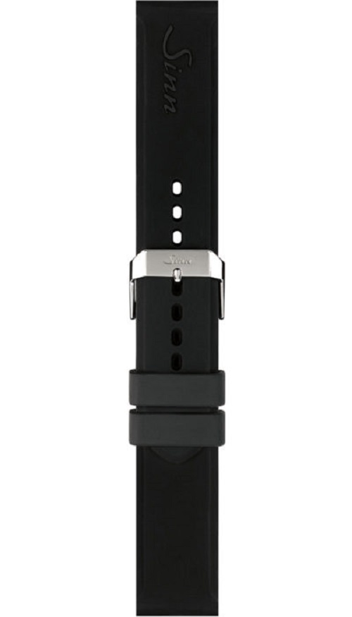 Sinn Silicone Strap Black - Pin Buckle, 20m