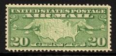US C7-C9 Biplanes and Map Airmail Set
