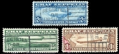US C13-15 Graf Zeppelin Stamp Set Used	 US C13-15 Graf Zeppelin Stamp Set Used