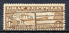 US C14 $1.30 Graf Zeppelin Stamp used