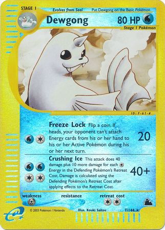 Dewgong - 7/144 - Rare - Reverse Holo