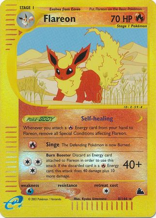 Flareon - 8/144 - Rare - Reverse Holo