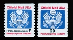 O144-45, 29-cent Official Coils 1991