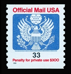 O157, 33-cent Official Coil 1999