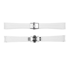 Steinhart Rubber Strap New 20x16 mm for Ocean 39 White With Clasp Steel - 211-1117
