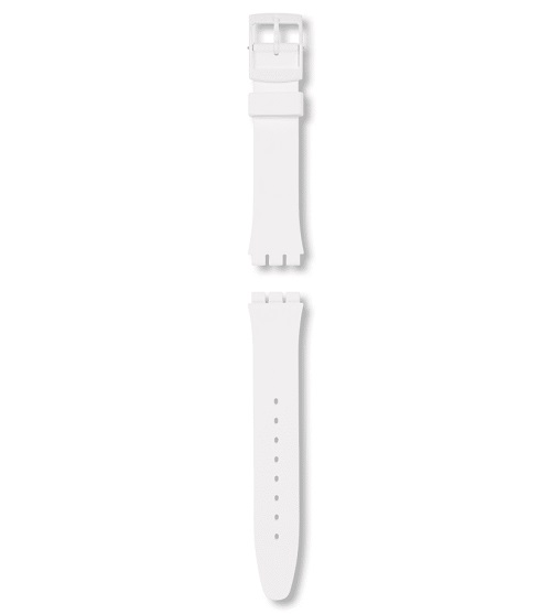 Swatch Gent White Matt Silicone Strap - ACGW165