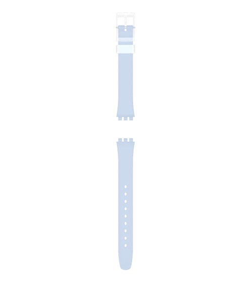 Swatch Lady Light Blue Silicone Strap - ACLK396