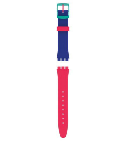 Swatch Gent Blue-Pink Silicone Strap - ACGG215