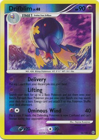 Drifblim - 16/100 - Rare - Reverse Holo