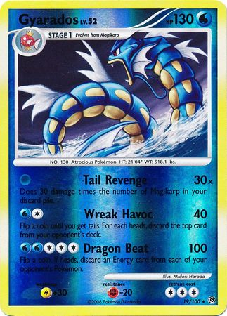 Gyarados - 19/100 - Rare - Reverse Holo