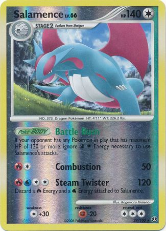 Salamence - 24/100 - Rare - Reverse Holo