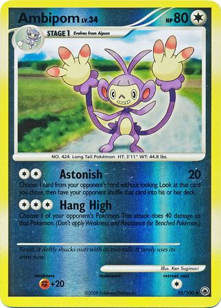 Ambipom - 35/100 - Uncommon - Reverse Holo