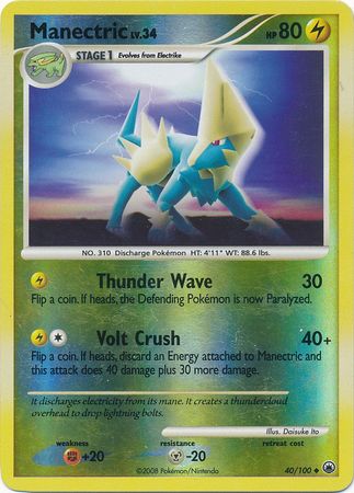 Manectric - 40/100 - Uncommon - Reverse Holo