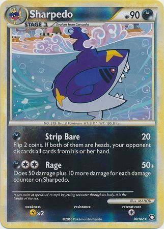 Sharpedo - 30/102 - Rare - Reverse Holo