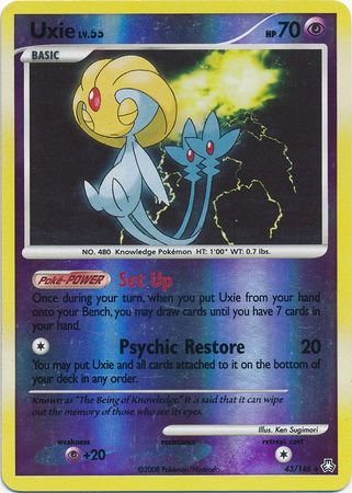 Uxie - 43/146 - Rare - Reverse Holo