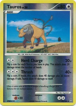 Tauros - 74/146 - Uncommon - Reverse Holo