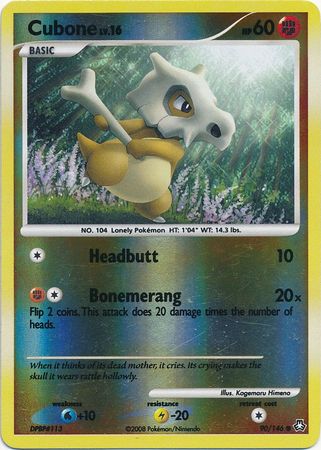 Cubone - 90/146 - Common - Reverse Holo