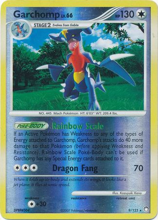 Garchomp - 9/123 - Holo Rare - Reverse Holo Garchomp - 9/123 - Holo Rare - Reverse Holo