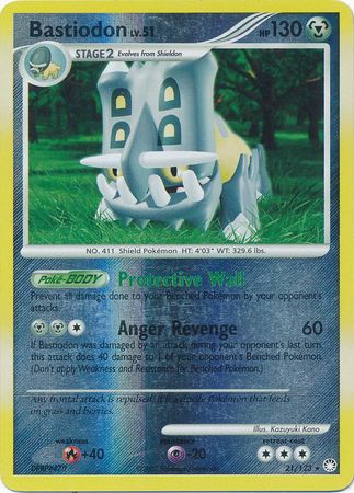 Bastiodon - 21/123 - Rare - Reverse Holo