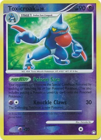 Toxicroak - 36/123 - Rare - Reverse Holo